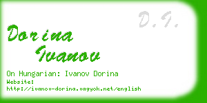 dorina ivanov business card